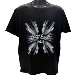 Vintage Coca-Cola C2 Promo T-Shirt - Size Large - Black 2000s Y2K Coke Soda Tee